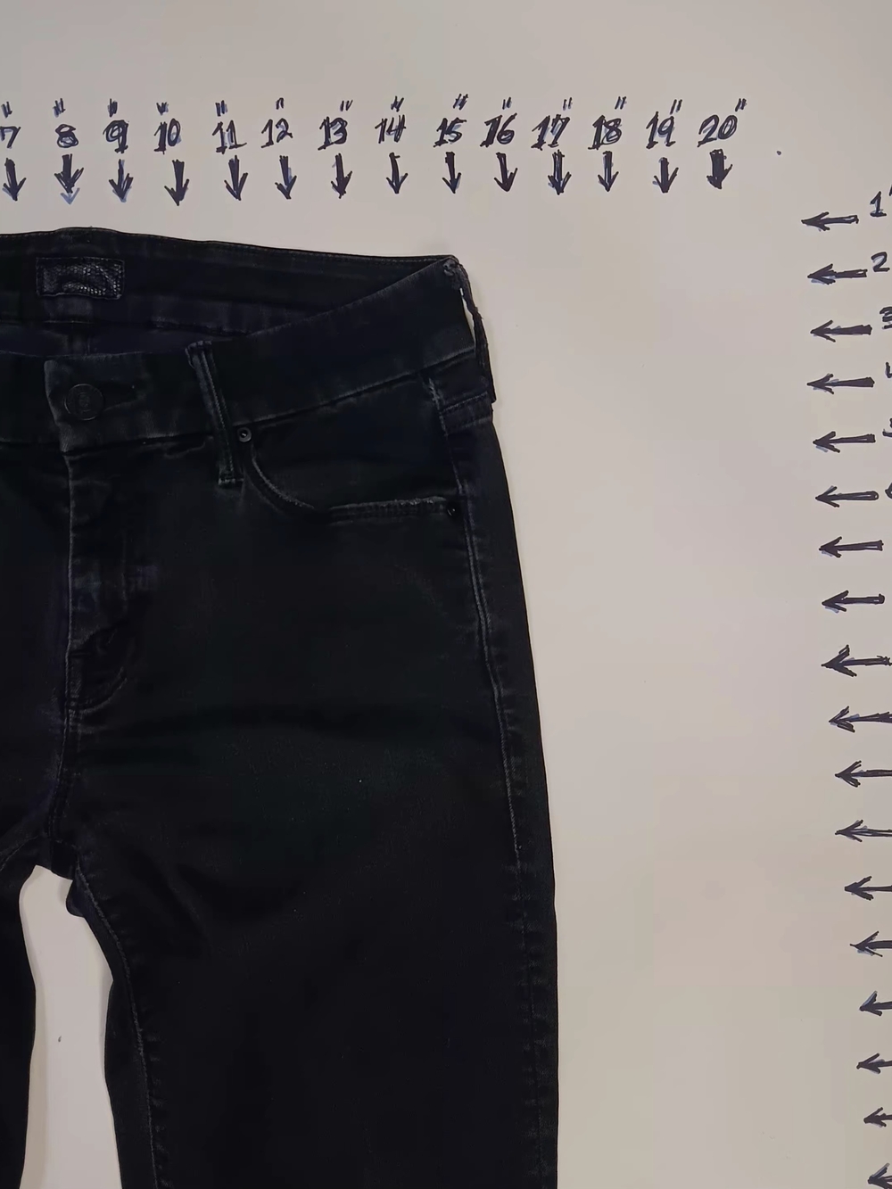MOTHER High-Rise Black Womens Jeans - Slim Back Pocket Stitching - Picture 5 of 7